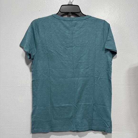 J Crew Women Girlfriend Tee Size M Crewneck T-Shirt Green Atlantis CG779 - Picture 3 of 10